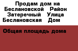 Продам дом на Беслановской › Район ­ Затеречный › Улица ­ Беслановская › Дом ­ 43 › Общая площадь дома ­ 70 › Площадь участка ­ 200 › Цена ­ 1 950 000 - Северная Осетия, Владикавказ г. Недвижимость » Дома, коттеджи, дачи продажа   . Северная Осетия,Владикавказ г.